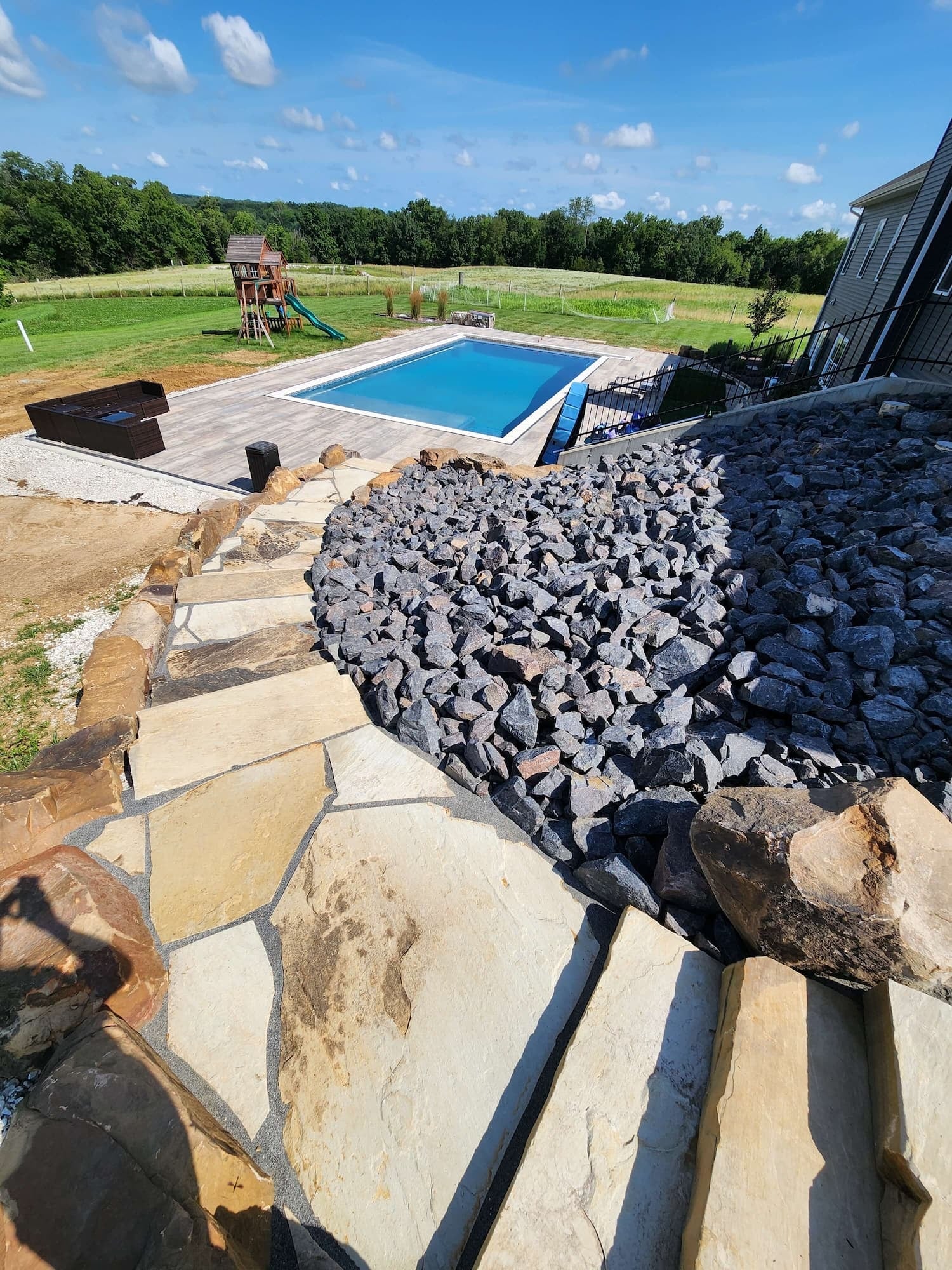 Outdoor Pool with Landscaping